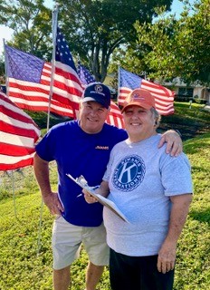 Brett & Leah team managing flag placements.